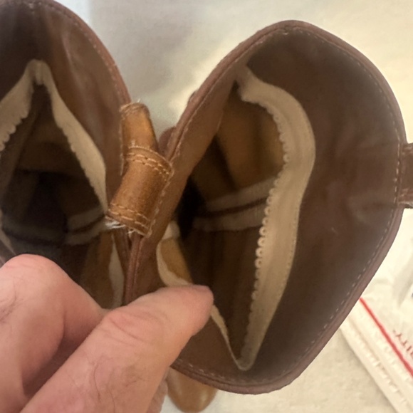 Diesel Leather Boots EU 38 US 7.5 Gently worn Wood heels 14" tall - Picture 7 of 7